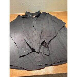 Ariat Shirt Mens 2XL Black Button Down Long Sleeve Western Cowboy Work Stretch